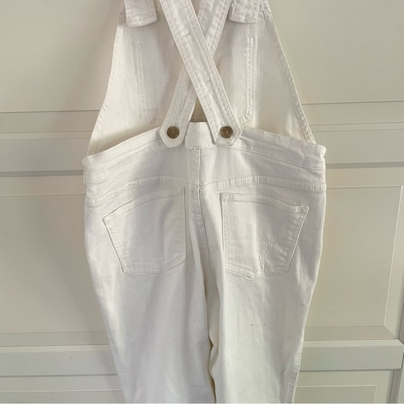 Anthropologie Pilcro & The Letterpress White Denim Overalls Size 27 26732 - Picture 7 of 16